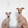Italian Greyhound Personalised Wall Art, thumbnail 3 of 10