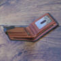 Personalised Mens Black And Tan Leather Wallet Rfid, thumbnail 8 of 9