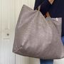 Large Tote Bag With Leather Handles, Xl Beach Bag, thumbnail 3 of 4