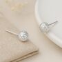 Sterling Silver Hammered Ball Stud Earrings, thumbnail 1 of 7