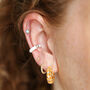 Gold Plated Geometric Enamel Hoop Earrings, thumbnail 4 of 12