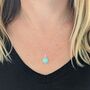 The Hexagon Amazonite Silver Gemstone Necklace, thumbnail 2 of 5