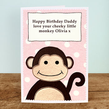 'Cheeky Little Monkey' Personalised Birthday Card, 2 of 7