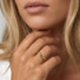 Adjustable Textured Gold Ring, thumbnail 3 of 5