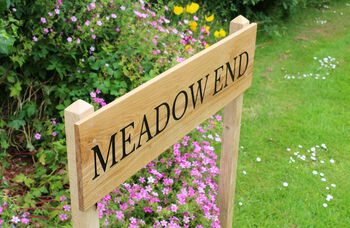 Extra Large Outdoor Wooden Sign With Posts, 4 of 7