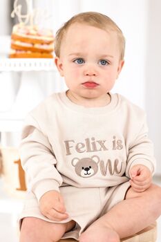 Personalised Embroidered Bear 'Two' Second Birthday Sweatshirt Jumper, 6 of 8