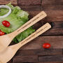 Personalised Bamboo Salad Serving Utensils, thumbnail 3 of 4