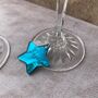 Personalised Teal Star Wine Glass Charm, thumbnail 5 of 5