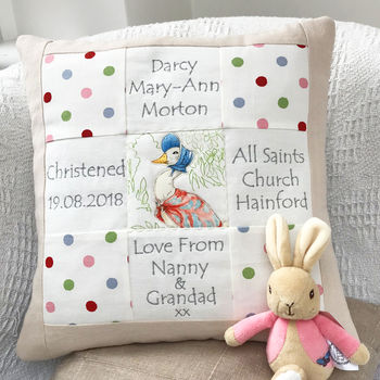 Peter Rabbit© Christening Memory Cushion*, 2 of 12