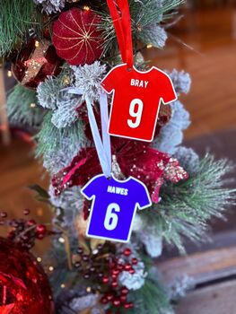 Personalised Football Shirt Bauble, 3 of 3