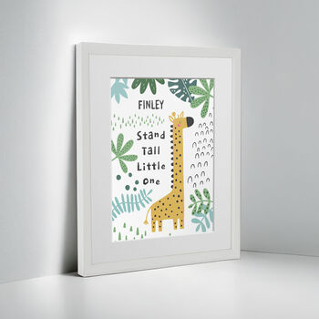 Personalised Giraffe Children’s Nursery Framed Print, 9 of 9
