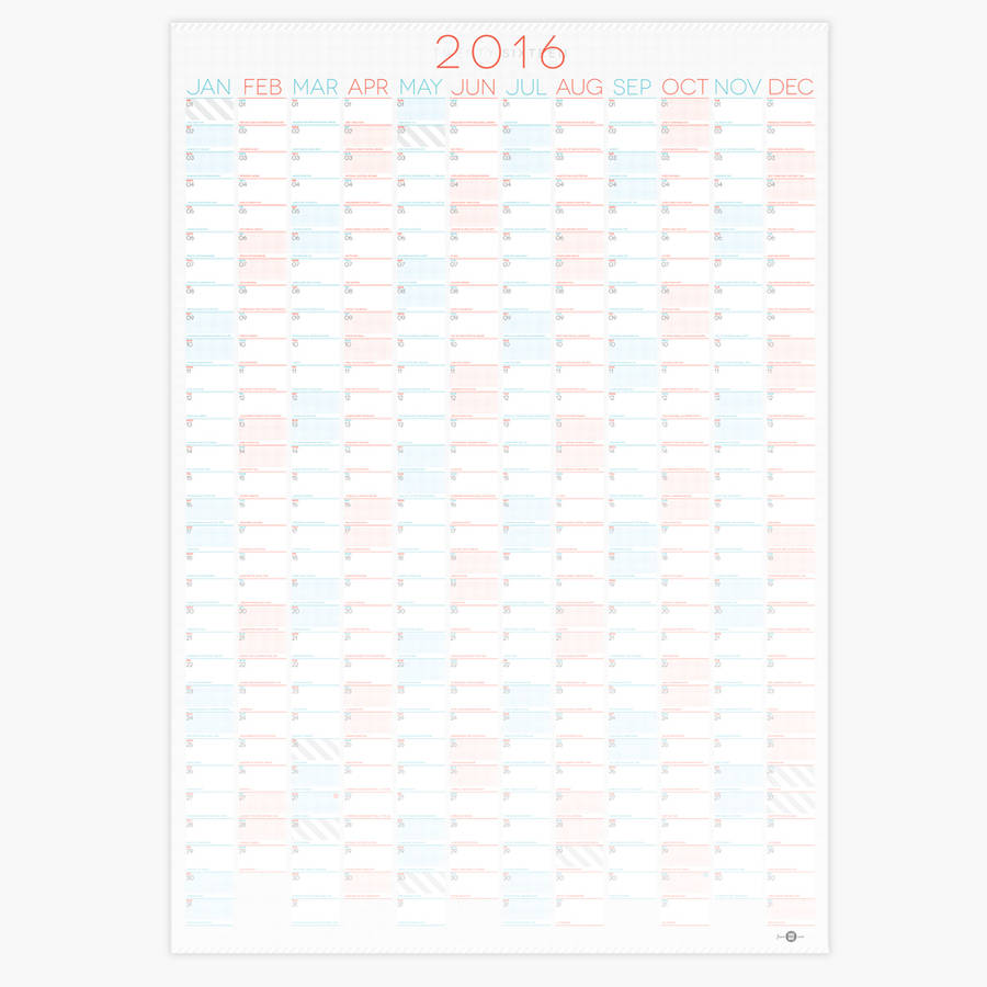 2016 year planner by evermade | notonthehighstreet.com