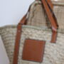 Personalised Monogram Straw Basket Bag, thumbnail 2 of 8