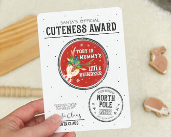 Personalised Mummy's Reindeer Badge, 2 of 3