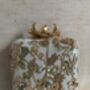 Gold Embroidered Square Handcrafted Clutch Bag, thumbnail 3 of 10