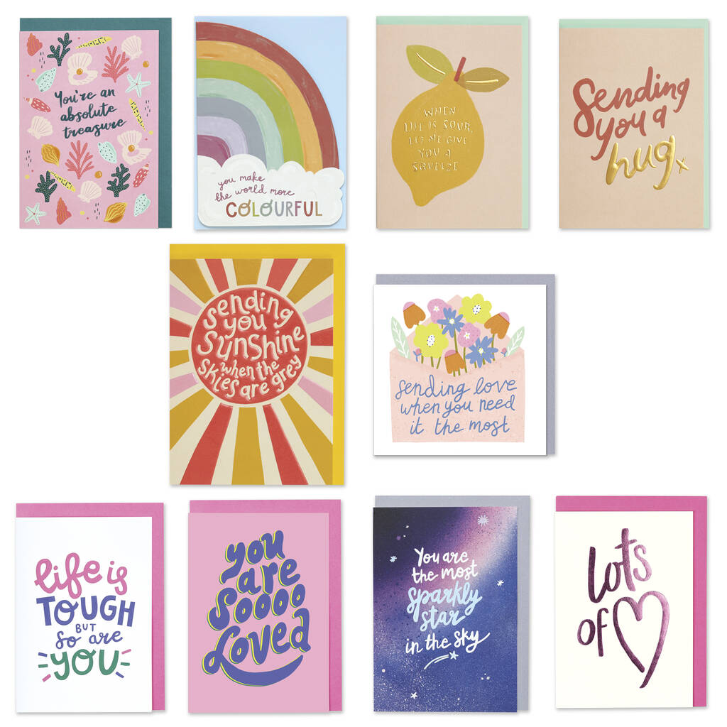 Set Of 10 Wellness Cards By Raspberry Blossom | notonthehighstreet.com