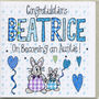 New Auntie And Uncle Personalised Congratulations Card, thumbnail 2 of 3