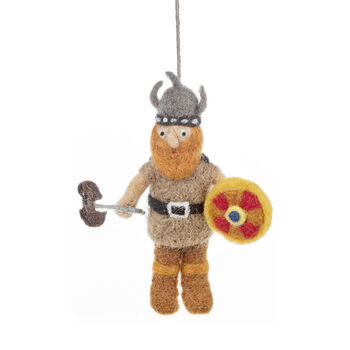 Handmade Felt Sven The Viking Hanging Decoration, 2 of 7