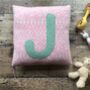 Handmade Soft Knitted Personalised Letter Cushion, thumbnail 1 of 10