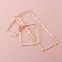 Rectangle Hoop Earrings In 14k Gold Filled, thumbnail 1 of 9
