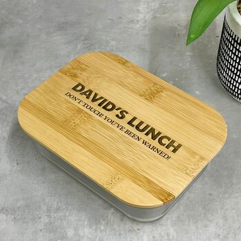 Personalised Glass And Bamboo Lunch Box, 3 of 8
