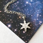 Sterling Silver Snowflake Christmas Necklace, thumbnail 3 of 11