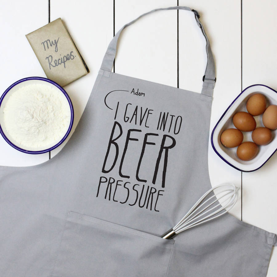 Personalised 'Beer Pressure' Apron By A Piece Of