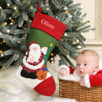 Personalised Children's Traditional Santa Stocking By Dibor ...