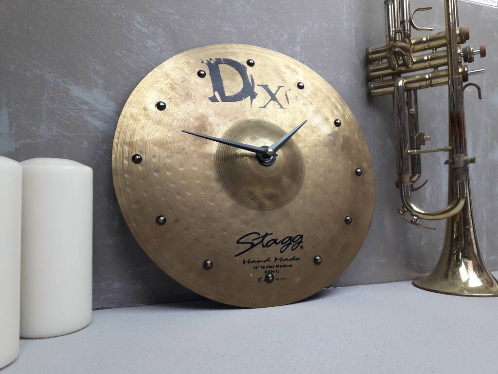 Real Cymbal Clock 13' Inch, 1 of 5