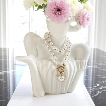 Luxury Ceramic Lady Vase And Removable Necklace Set, 8 of 12