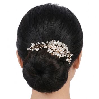 Gold Bridal Hair Comb, 2 of 2