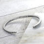 Square Open Sterling Silver Bangle, thumbnail 3 of 9