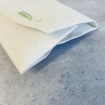 A Slice Of Green Organic Cotton Sandwich Bag/Food Wrap, 11 of 11