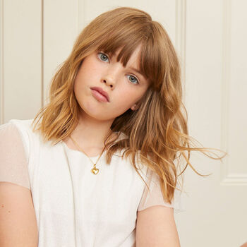 Personalised Small Heart Diamond Locket Necklace Gold Plated – Christening, Birthday Or Flower Girl Gift, 4 of 6