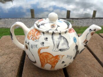 Two Cup Teapot In Cats And Kittens Design, 6 of 10