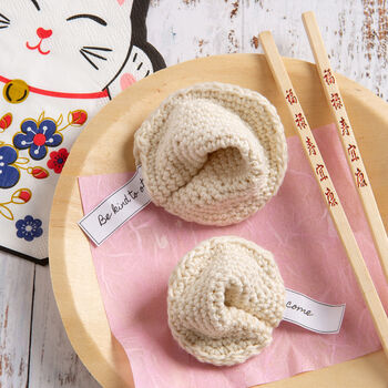 Fortune Cookie Crochet Kit Lunar New Year, 2 of 8