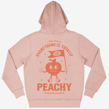 Everything Is Peachy Unisex Graphic Hoodie In Peach, 7 of 7
