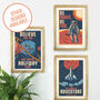 Be Brave Be You. Space Illustration Unframed Art Print, thumbnail 6 of 9