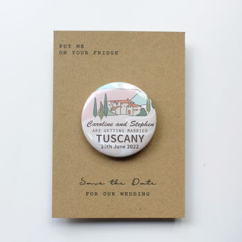 Tuscany Illustration Magnet Save The Date, 3 of 7
