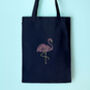 Flamingo Tote Bag Embroidery Kit, thumbnail 1 of 5