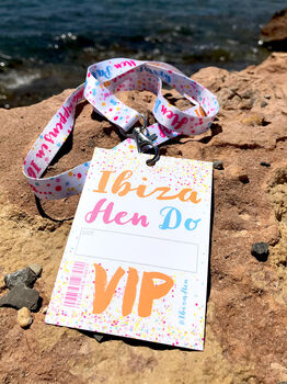 Ibiza Hen Party Vip Pass Lanyard Favours, 3 of 12