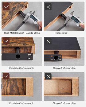 80 Cm Floating Wall Mounted Shelf Organinsing Rack, 7 of 9