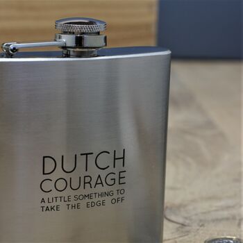 Personalised Stainless Steel Hip Flask, 5 of 8
