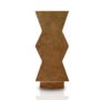 Travertine Zigzag Geometric Sculpture, Hand Carved Natural Stone, thumbnail 2 of 2
