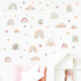 Pastel Rainbow Clouds Stars Waterproof Removable Wall Stickers, thumbnail 2 of 6