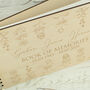 Peronalised Wooden Engraved Condolence Guest Book, thumbnail 2 of 5