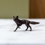 Miniature Bronze Fox Sculpture 8th Anniversary Gift, thumbnail 8 of 11