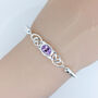 Solid Sterling Silver Celtic Amethyst Bangle, thumbnail 6 of 8