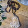Tigers Eye Crystal Mala Bead Necklace With Tassel, thumbnail 7 of 11
