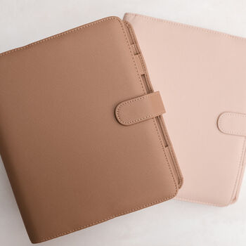 Neutral Saffiano Planner And Diary Cover With Zip Pouch, 2 of 12